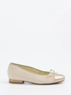 Semler – Ballerinas aus Veloursleder in Beige