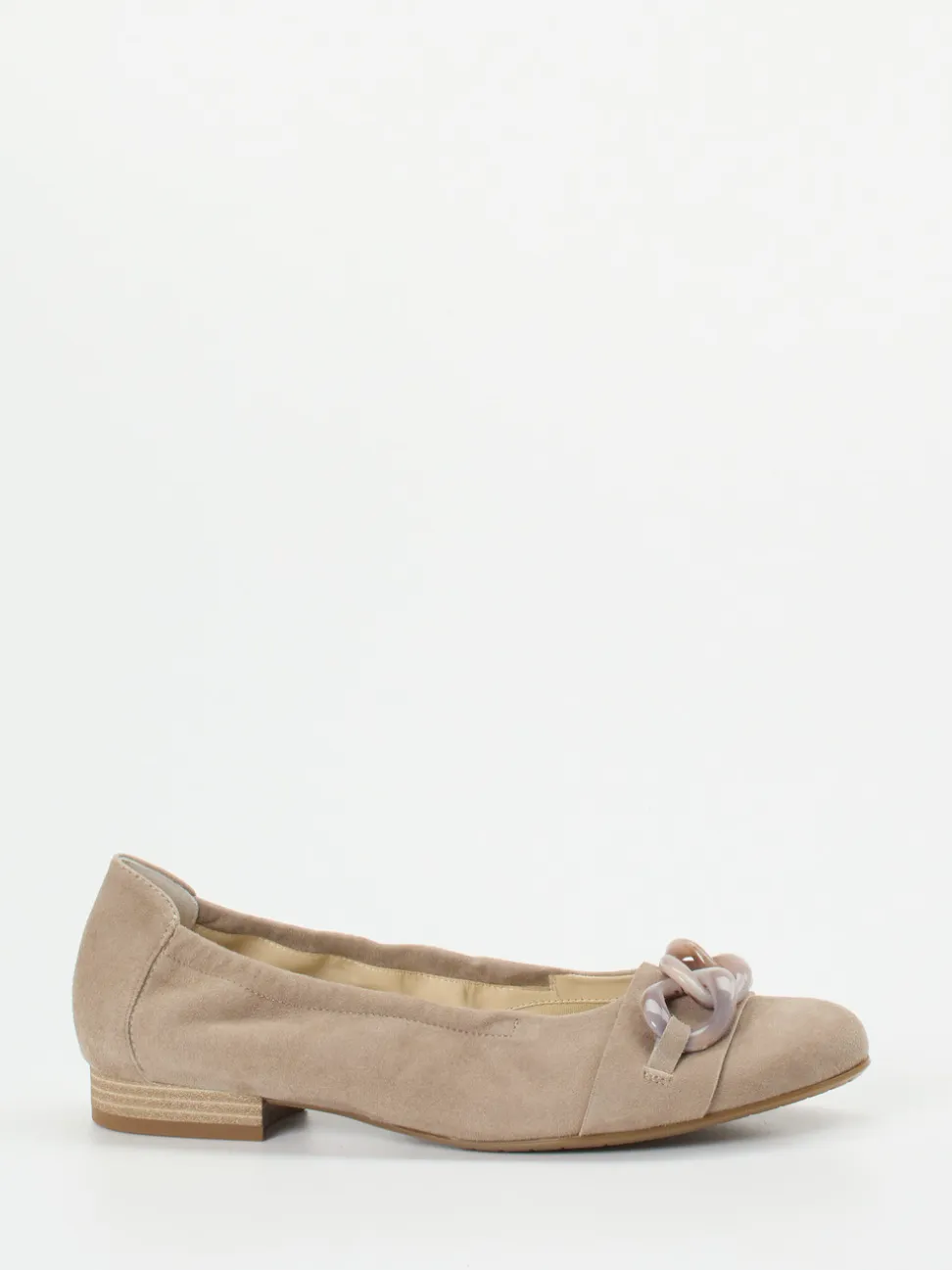 Semler – Ballerinas aus Veloursleder Beigebraun