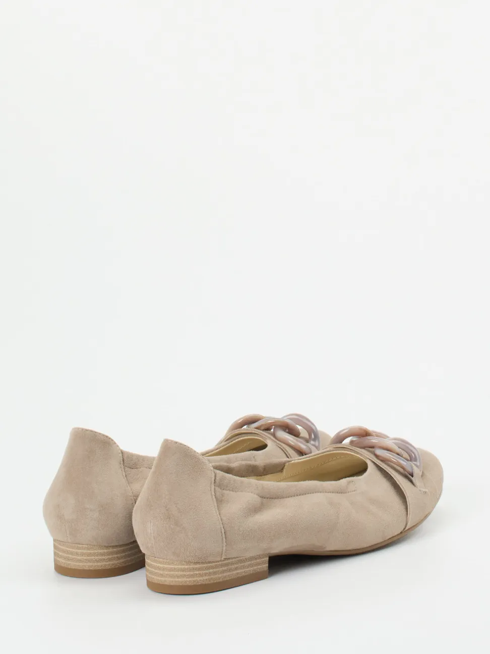 Semler – Ballerinas aus Veloursleder Beigebraun