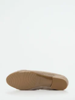 Semler – Ballerinas aus Veloursleder Beigebraun