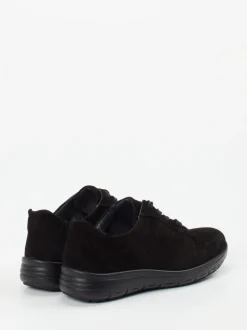 Semler – Bequem-Sneaker aus Veloursleder schwarz