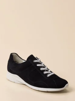 Semler – Bequem-Sneaker aus Veloursleder Dunkelblau