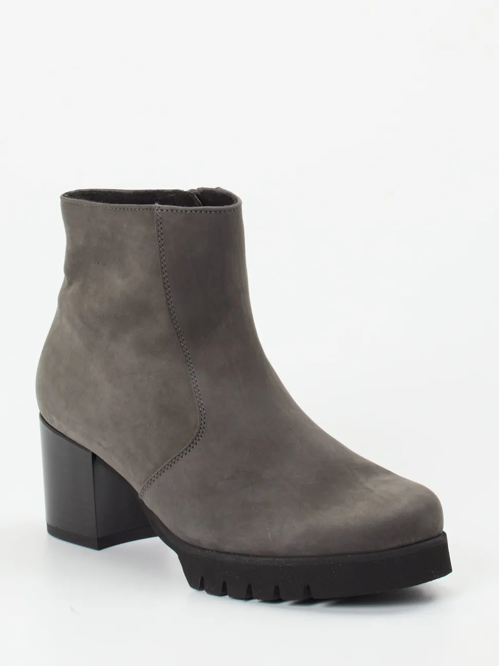 Semler – Blockabsatz-Stiefelette aus Nubukleder grau