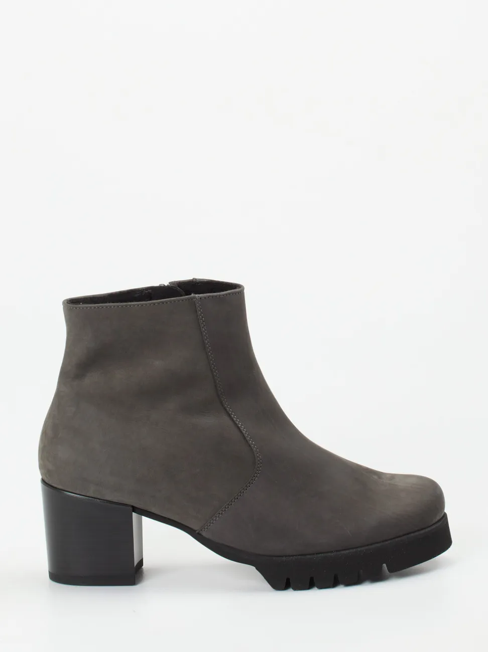Semler – Blockabsatz-Stiefelette aus Nubukleder grau
