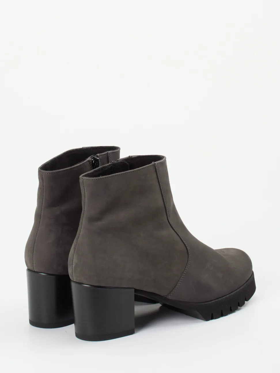 Semler – Blockabsatz-Stiefelette aus Nubukleder grau