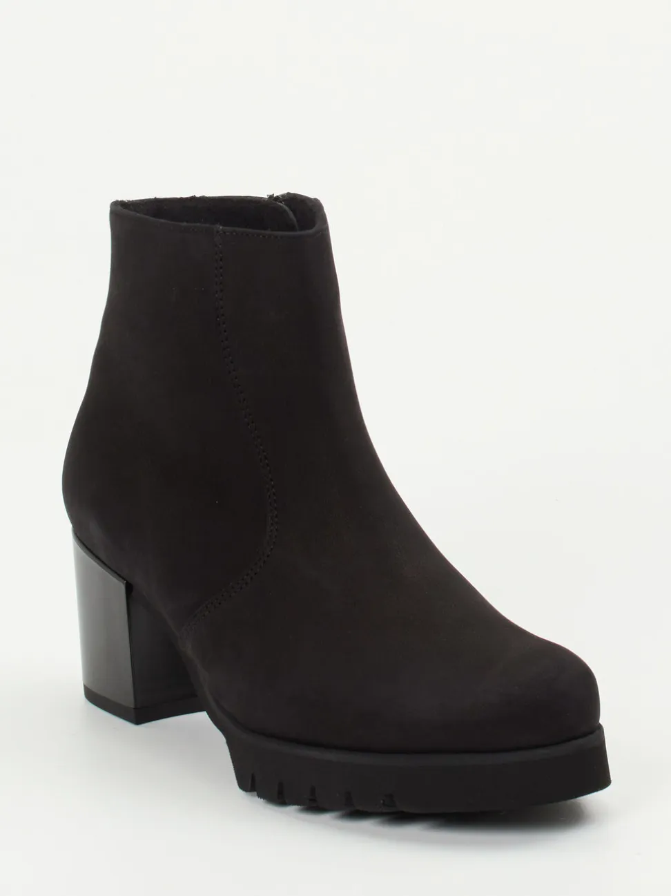 Semler – Blockabsatz-Stiefelette aus Nubukleder schwarz