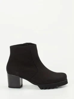 Semler – Blockabsatz-Stiefelette aus Nubukleder schwarz