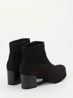 Semler – Blockabsatz-Stiefelette aus Nubukleder schwarz