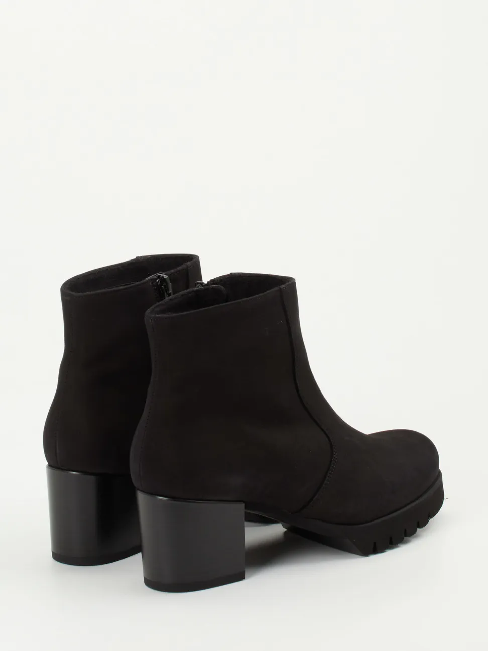 Semler – Blockabsatz-Stiefelette aus Nubukleder schwarz