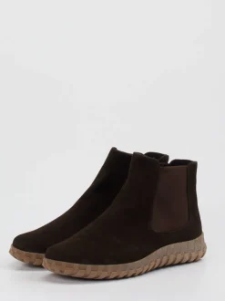 Semler – Chelsea Boot aus Veloursleder dunkelbraun