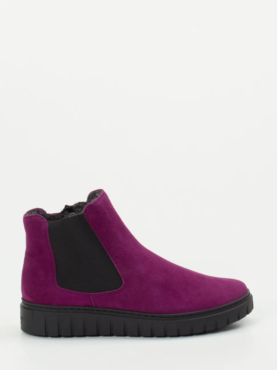 Semler – Chelsea Boots aus Veloursleder pflaume