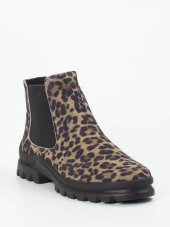 Semler – Chelsea Boots aus geprägtem Leder im Leoprint