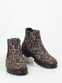 Semler – Chelsea Boots aus geprägtem Leder im Leoprint