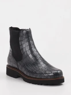 Semler – Chelsea Boots aus Reptilleder in Grau