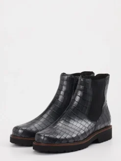 Semler – Chelsea Boots aus Reptilleder in Grau