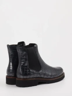 Semler – Chelsea Boots aus Reptilleder in Grau