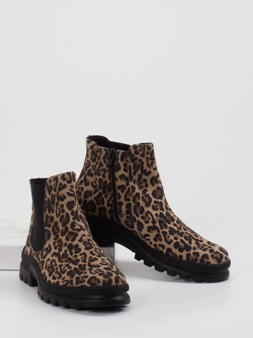 Semler – Chelsea Boots aus geprägtem Leder sandbraun