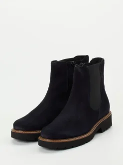 Semler – Chelsea Boots aus Veloursleder Blau