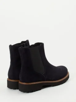 Semler – Chelsea Boots aus Veloursleder Blau