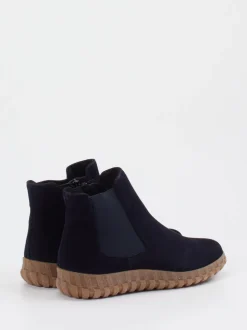 Semler – Chelsea Boots aus Veloursleder Dunkelblau