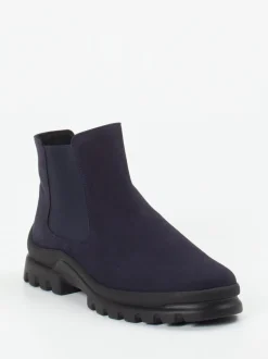Semler – Chelsea Boots aus Nubukleder Dunkelblau