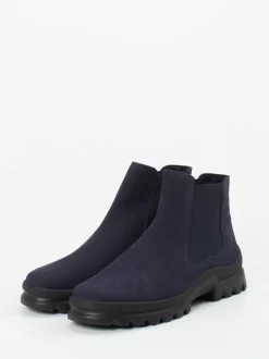 Semler – Chelsea Boots aus Nubukleder Dunkelblau
