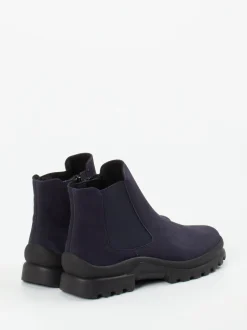 Semler – Chelsea Boots aus Nubukleder Dunkelblau