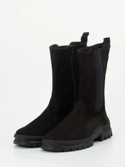 Semler – Chelsea-Stiefel aus Nubukleder schwarz