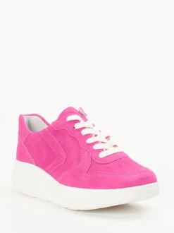 Semler – Chunky Sneaker aus Veloursleder Pink