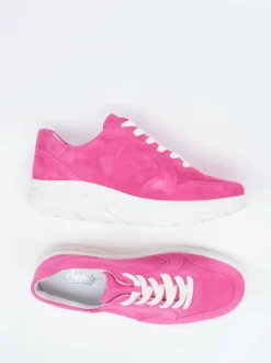 Semler – Chunky Sneaker aus Veloursleder Pink