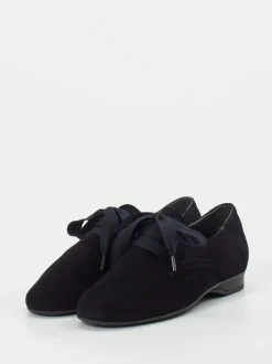 Semler – Derby-Schnürschuh aus Samtziegenleder Blau