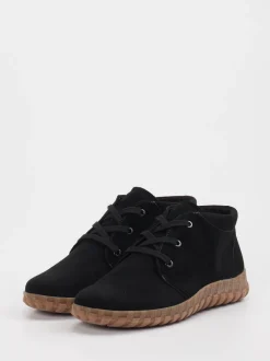 Semler – Desert Boots aus Veloursleder Schwarz