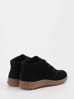 Semler – Desert Boots aus Veloursleder Schwarz