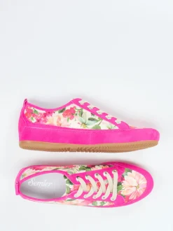 Semler – Freizeitsneaker aus Veloursleder pink