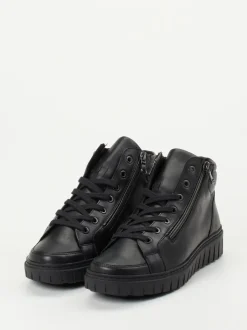 Semler – High-Top Sneaker aus Kalbleder schwarz