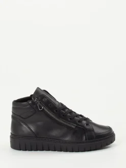 Semler – High-Top Sneaker aus Kalbleder schwarz
