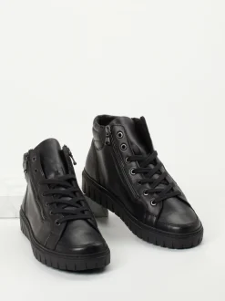 Semler – High-Top Sneaker aus Kalbleder schwarz