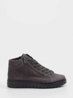 Semler – High-Top Sneaker aus Veloursleder grau