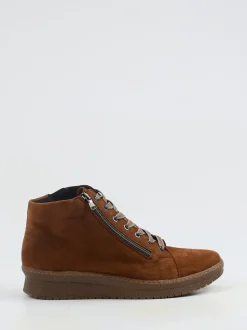 Semler – Keilabsatz-Boots aus Veloursleder braun