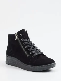 Semler – Keilsohlen-Boots aus Veloursleder Blau