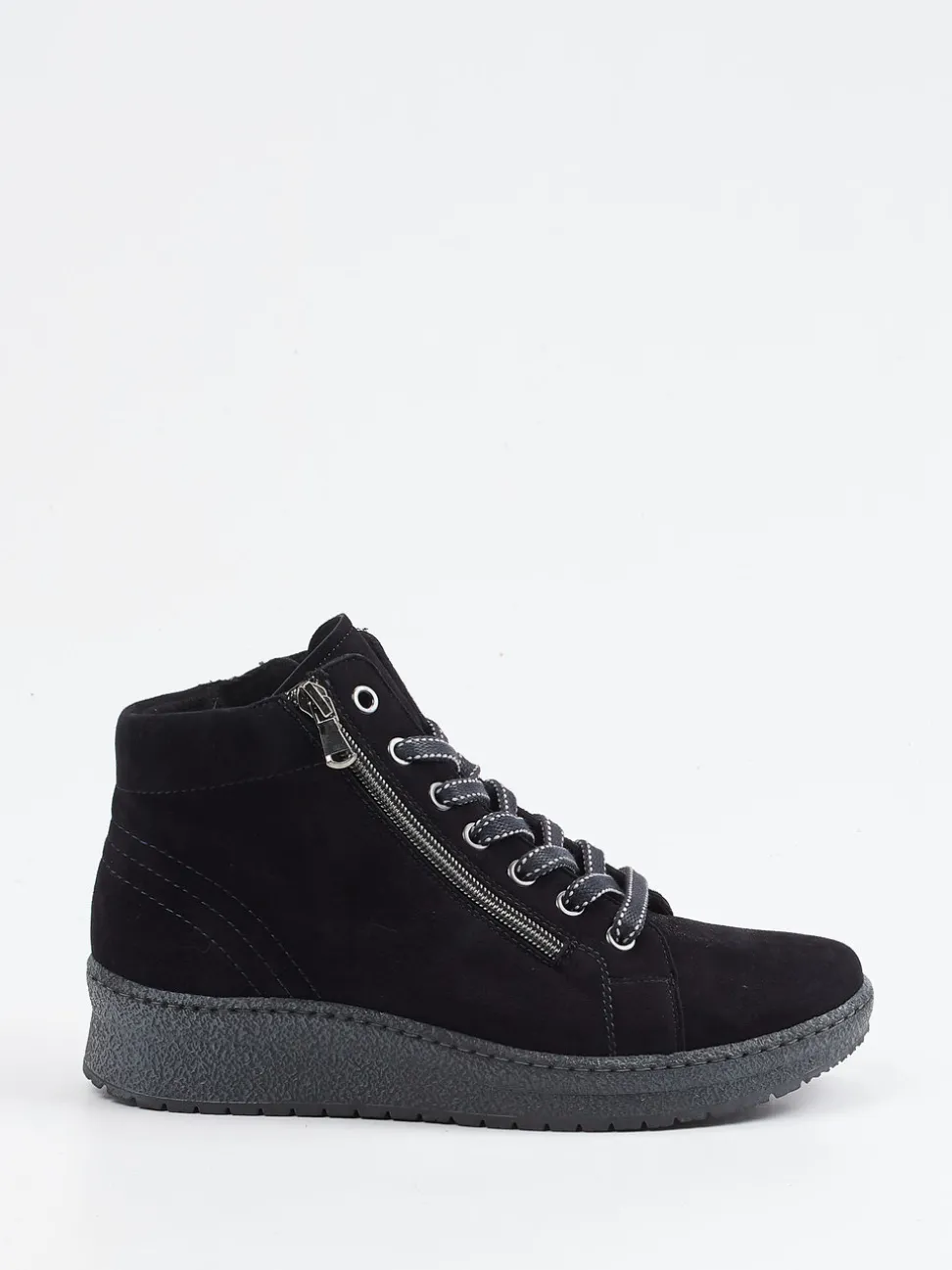 Semler – Keilsohlen-Boots aus Veloursleder Blau
