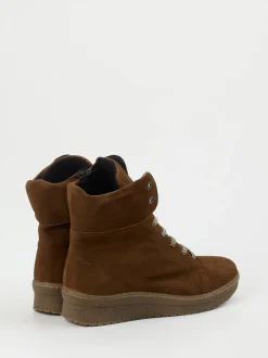 Semler – Keilstiefelette aus Veloursleder Braun