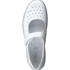 Semler – Klettballerinas aus Kalbleder in Offwhite