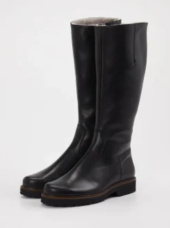 Semler – Kniehohe Stiefel aus Kalbleder schwarz
