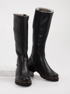 Semler – Kniehohe Stiefel aus Kalbleder schwarz