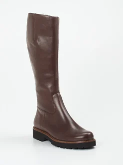 Semler – Kniestiefel aus Kalbleder in Dunkelbraun