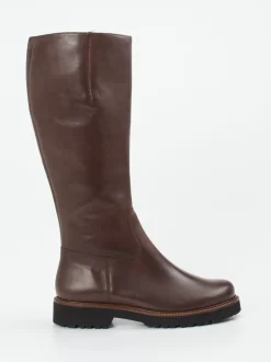 Semler – Kniestiefel aus Kalbleder in Dunkelbraun