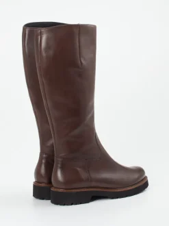 Semler – Kniestiefel aus Kalbleder in Dunkelbraun