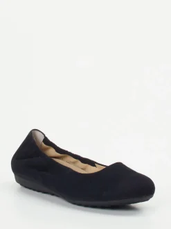 Semler – Komfort-Ballerinas aus Veloursleder blau