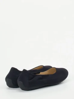 Semler – Komfort-Ballerinas aus Veloursleder blau